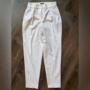 Express Stylist Super High Rise White Ankle Pant 8 Long